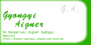 gyongyi aigner business card