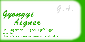 gyongyi aigner business card